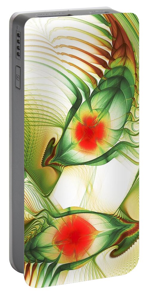 Thought Portable Battery Charger featuring the digital art Floating Thoughts by Anastasiya Malakhova