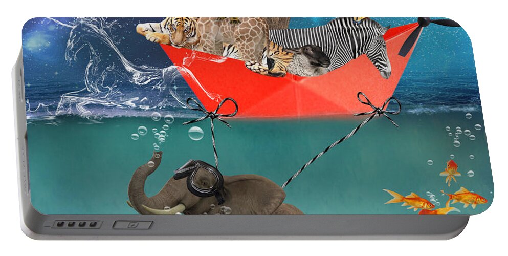 Animals Portable Battery Charger featuring the photograph Floating Zoo by Juli Scalzi