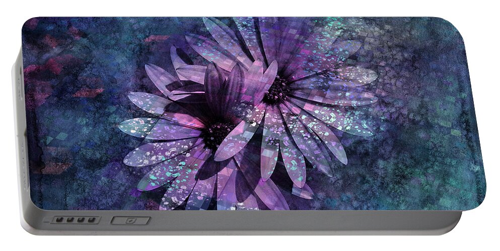 Flowers Portable Battery Charger featuring the photograph Floral Fiesta - s14c by Variance Collections