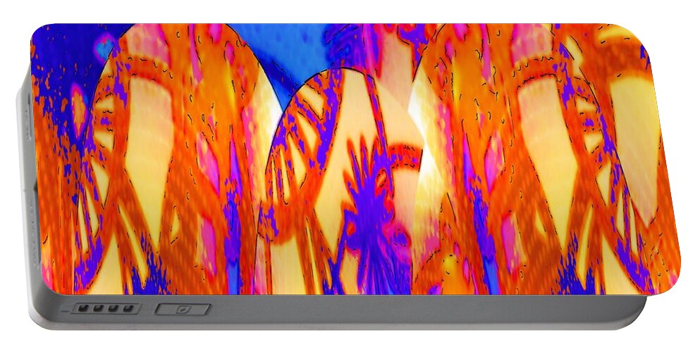 Florida Portable Battery Charger featuring the digital art Florida Splash Abstract by Alec Drake