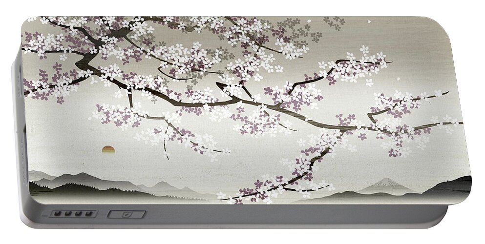 Asian Culture Portable Battery Charger featuring the photograph Flower Blossom In Asian Landscape by Ikon Ikon Images