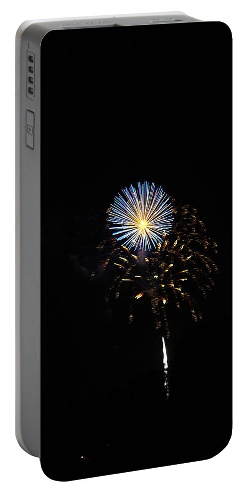 Fireworks Portable Battery Charger featuring the photograph Flowering Burst by Edward Hawkins II