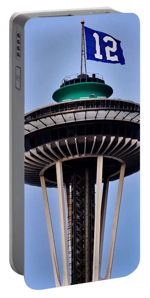 Seattle Portable Battery Charger featuring the photograph Fly It Proud by Benjamin Yeager