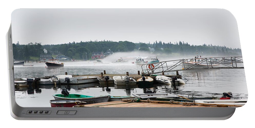 Bass Harbor Portable Battery Charger featuring the photograph Fog Bound by John M Bailey