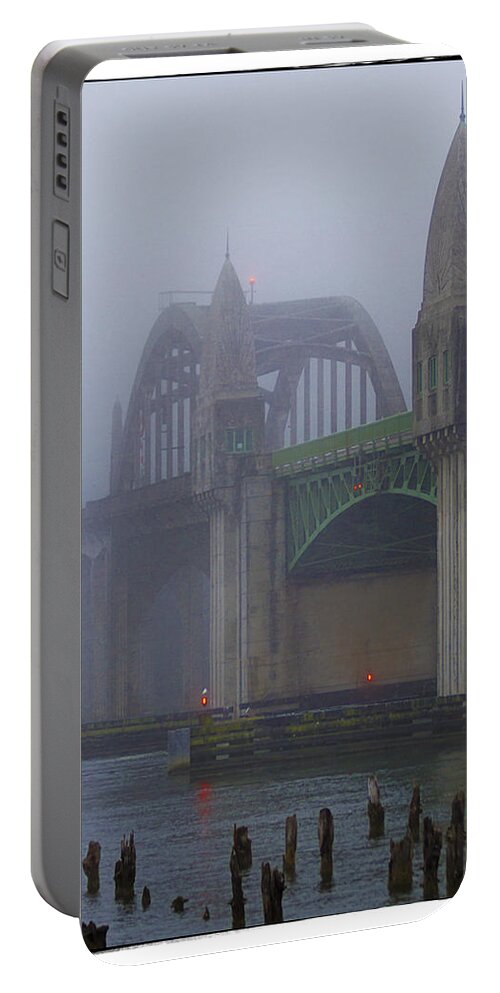 Fog Portable Battery Charger featuring the photograph Fog on the River by Terry Fiala