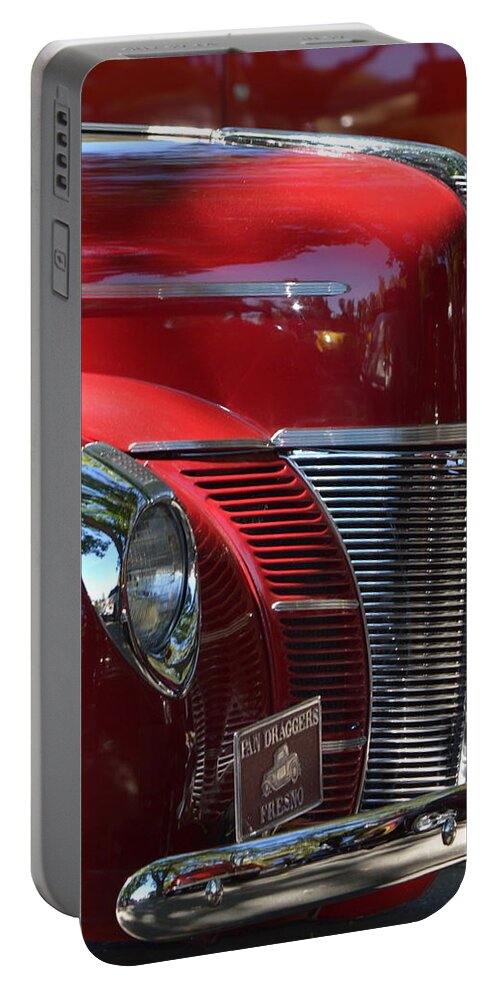 Red Portable Battery Charger featuring the photograph Ford Hotrod by Dean Ferreira
