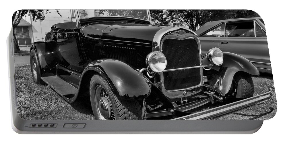 Hot Rod Portable Battery Charger featuring the photograph Ford Roadster by Ron Roberts