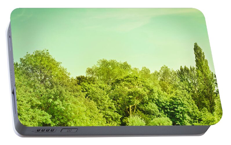 Background Portable Battery Charger featuring the photograph Forest by Tom Gowanlock