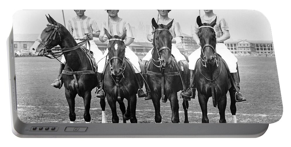 1920s Portable Battery Charger featuring the photograph Fort Hamilton Polo Team by Underwood Archives