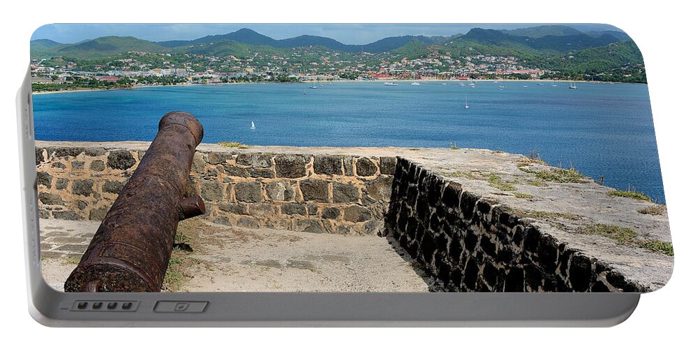 fort Rodney Portable Battery Charger featuring the photograph Fort Rodney - St. Lucia by Brendan Reals