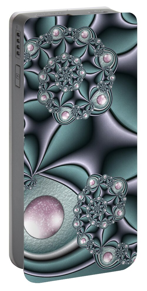 Fractal Portable Battery Charger featuring the digital art Fractal Jewellery by Gabiw Art
