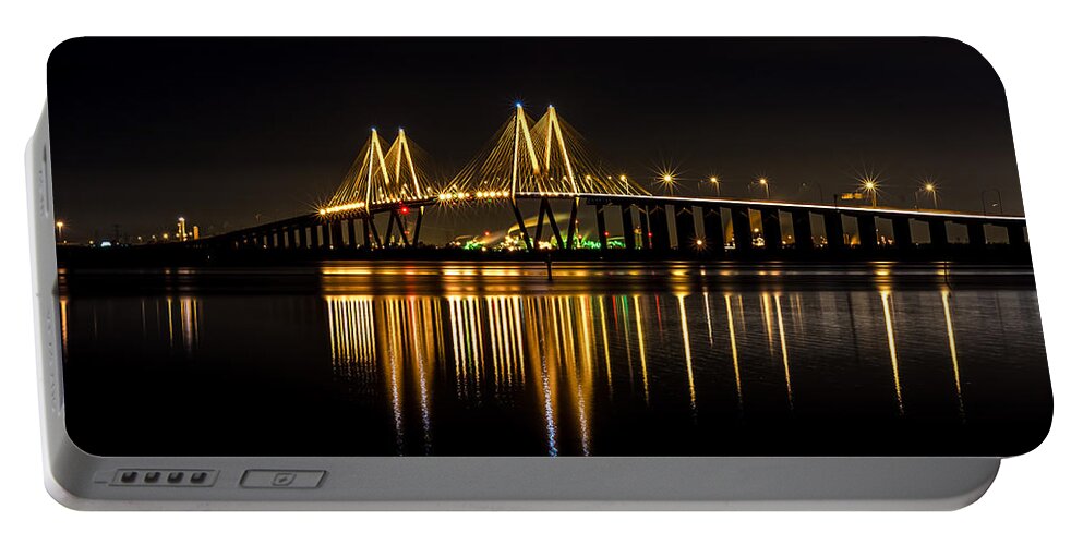 Fred Hartman Bridge Portable Battery Charger featuring the photograph Fred Hartman Bridge by David Morefield