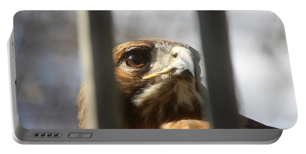 Red Tailed Hawk Portable Battery Charger featuring the photograph Freedom Isn't Free by Nunweiler Photography