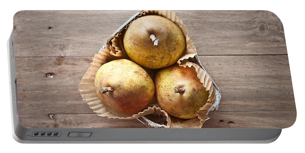 Agriculture Portable Battery Charger featuring the photograph Fresh pears by Tom Gowanlock