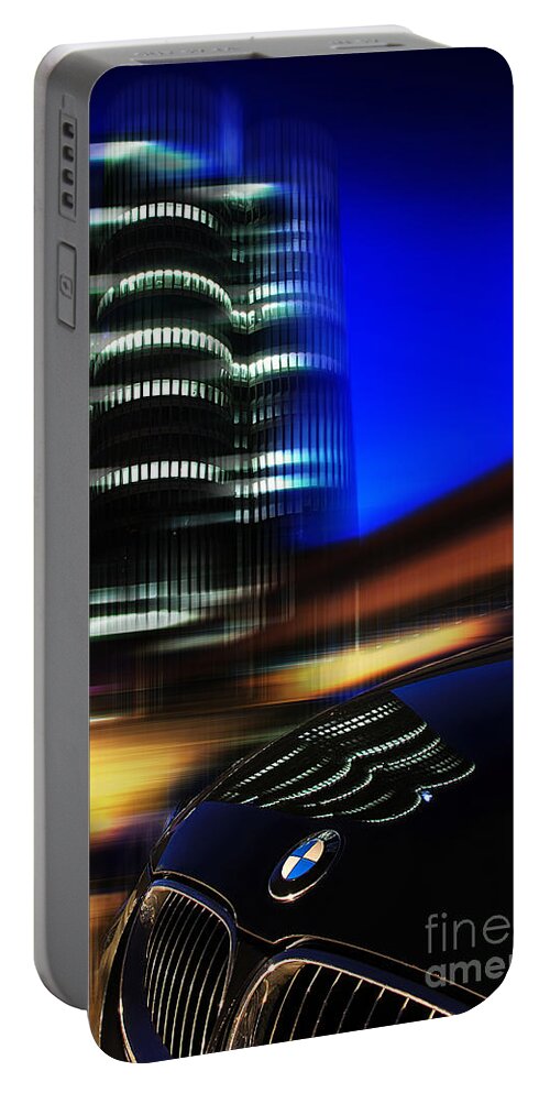 Abstract Portable Battery Charger featuring the photograph Freude am Fahren by Hannes Cmarits