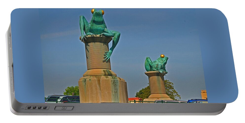 Frog Portable Battery Charger featuring the photograph Frog Bridge by Mike Martin