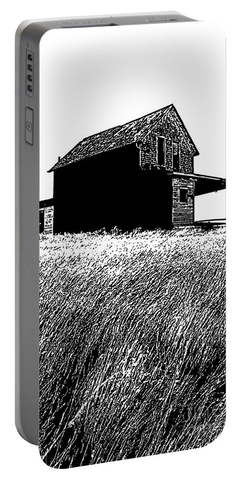 Prairie Architecture Portable Battery Charger featuring the photograph From Days Gone By by Vivian Christopher