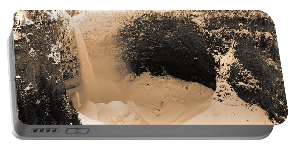 Frozen Portable Battery Charger featuring the photograph Frozen Falls by Alexander Fedin