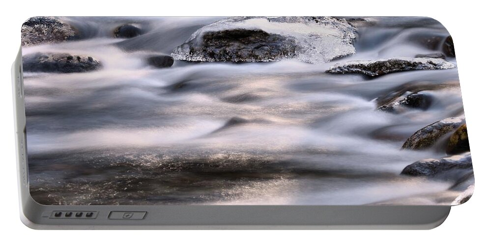 Frozen Portable Battery Charger featuring the photograph Frozen Waters by Carol Montoya