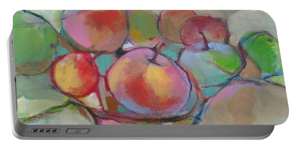 Still Life Portable Battery Charger featuring the painting Fruit Bowl #5 by Michelle Abrams