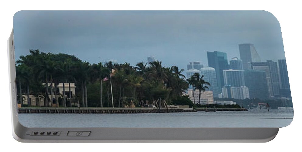 Architecture Portable Battery Charger featuring the photograph Gable Estates and Miami by Ed Gleichman