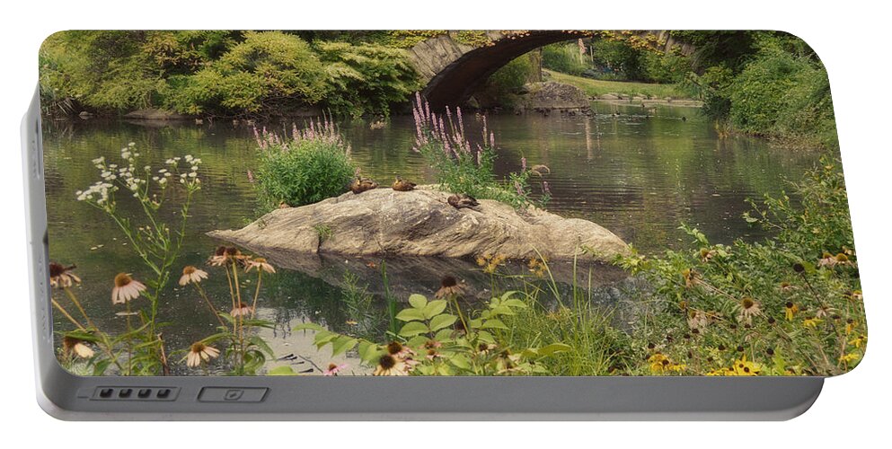 Wright Fine Art Portable Battery Charger featuring the photograph Gapstow Bridge by Paulette B Wright
