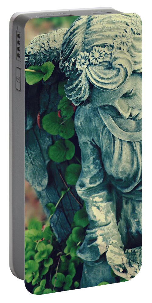 Garden Portable Battery Charger featuring the photograph Garden Angel by Micki Findlay