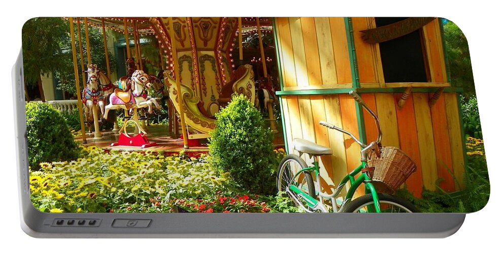 Bellagio Portable Battery Charger featuring the photograph Garden at Bellagio by Marisela Mungia
