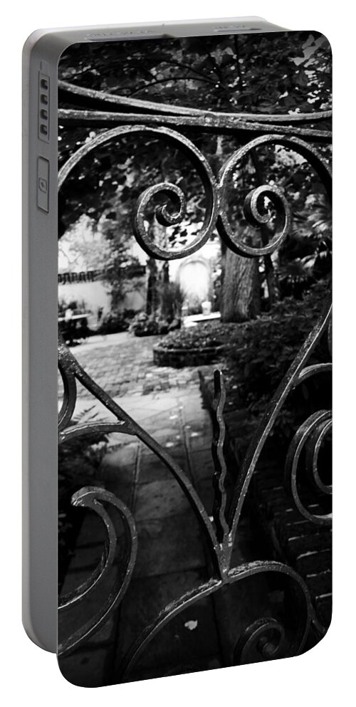 Kelly Hazel Portable Battery Charger featuring the photograph Gated Heart by Kelly Hazel