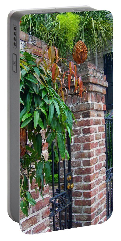 Charleston Portable Battery Charger featuring the photograph Gates of Charleston 2 by Deborah Ferree