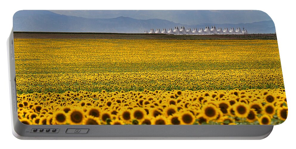 Flowers Portable Battery Charger featuring the photograph Gateway to the Rockies by Jim Garrison