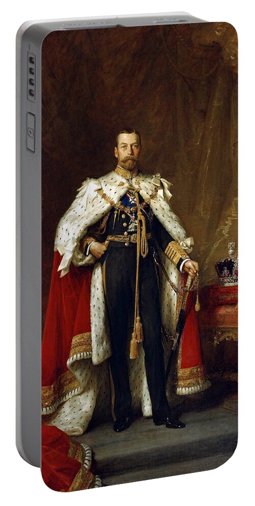 History Portable Battery Charger featuring the painting George V, King Of England by Science Source