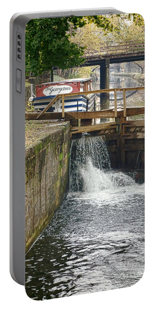 Chesapeake Portable Battery Charger featuring the photograph Georgetown Memories by Olivier Le Queinec