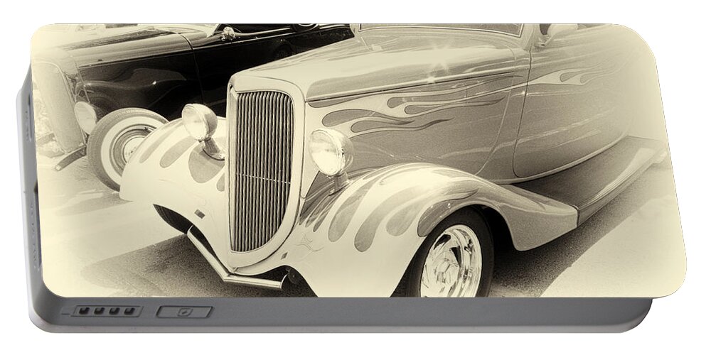 Hot Rods Portable Battery Charger featuring the photograph Ghost Rods by Ron Roberts