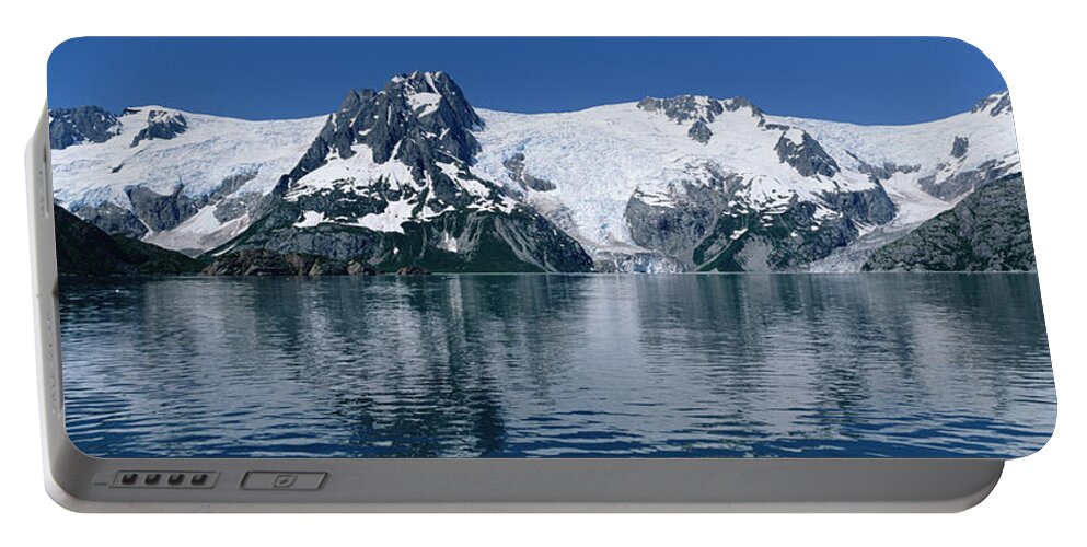 Feb0514 Portable Battery Charger featuring the photograph Glaciers Northwestern Fjord Kenai Alaska by Konrad Wothe