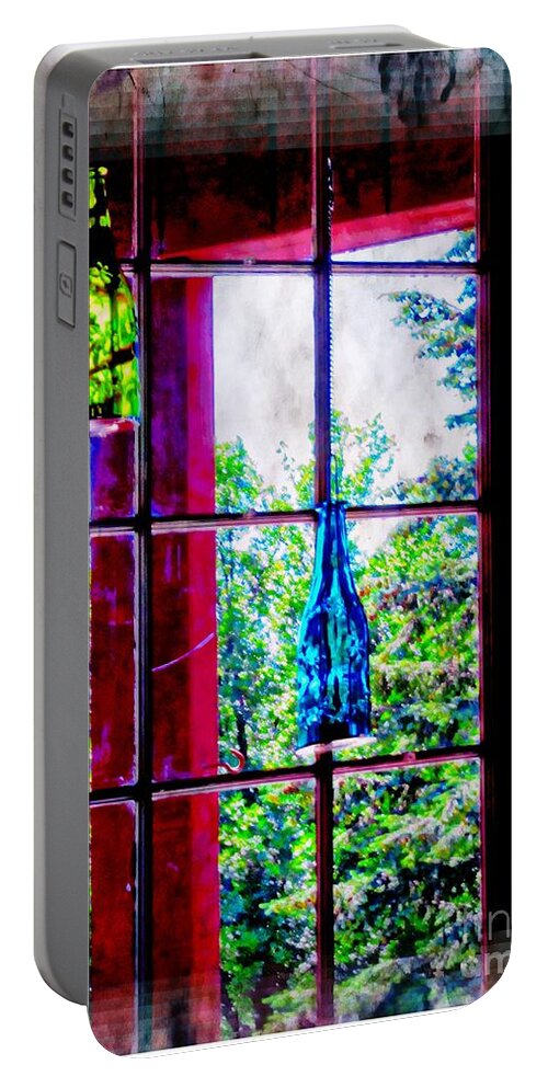 Glass Portable Battery Charger featuring the photograph Glass Bottles by Kathleen Struckle