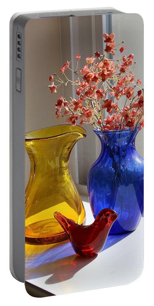 Glass Portable Battery Charger featuring the photograph Glass Still Life by Karen Adams