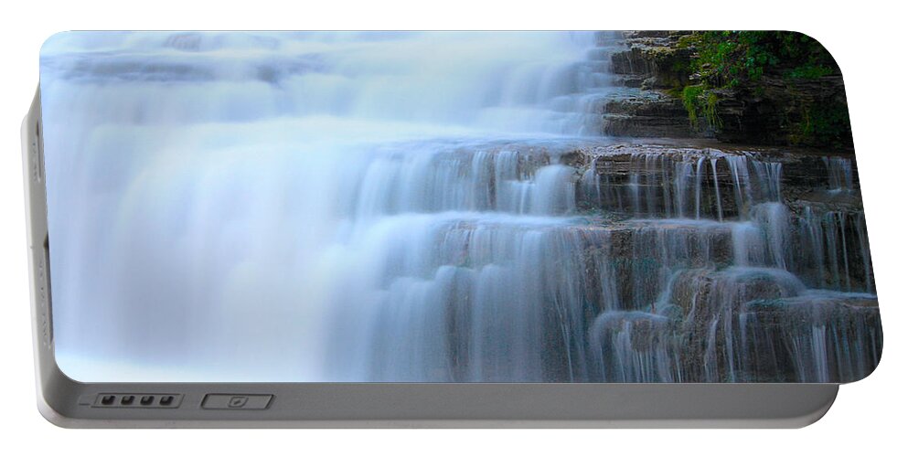 Art Prints Portable Battery Charger featuring the photograph Glen Falls by Nunweiler Photography
