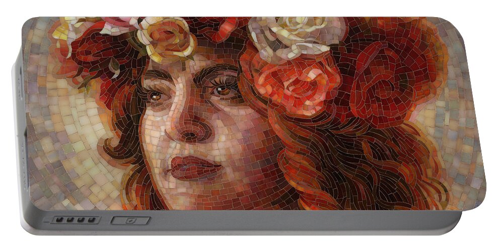 Glass Portable Battery Charger featuring the painting Glory by Mia Tavonatti
