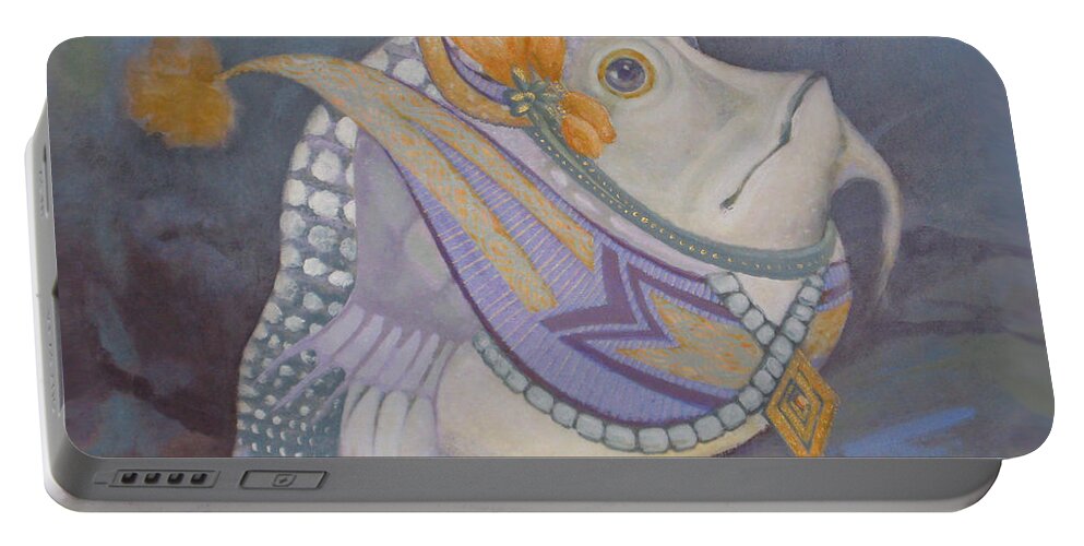 Animal Portable Battery Charger featuring the painting Go Thai by Marina Gnetetsky