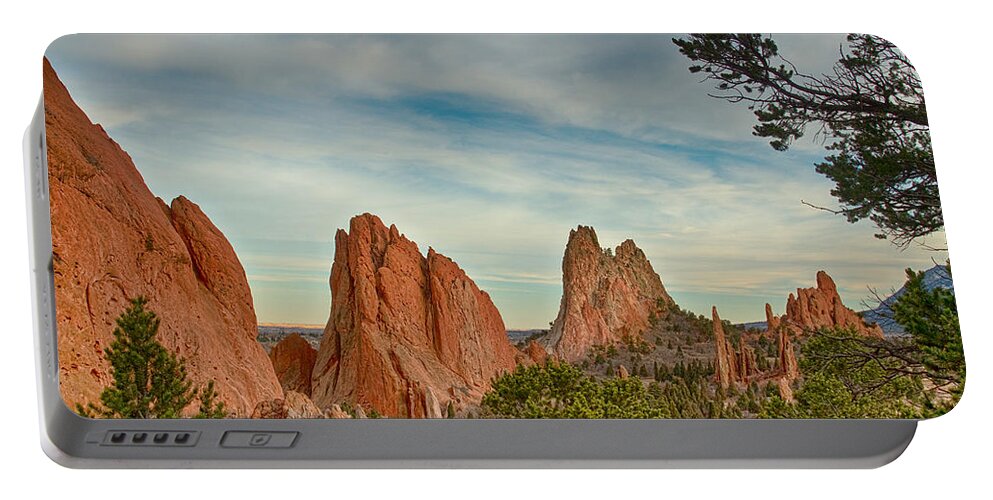 Garden Of The Gods Portable Battery Charger featuring the photograph Gods Garden by James BO Insogna