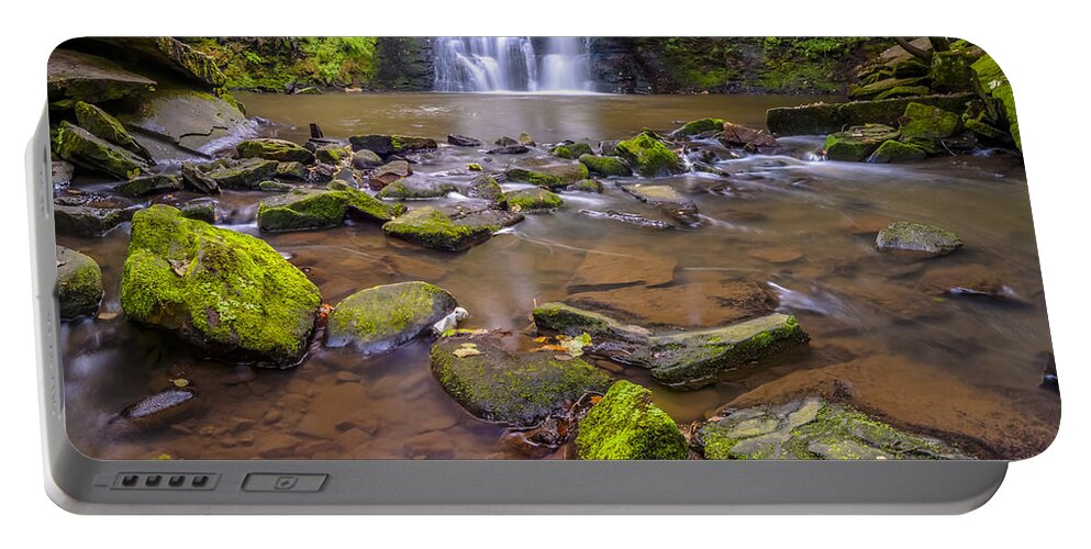 Airedale Portable Battery Charger featuring the photograph Goit Stock Waterfall by Mariusz Talarek