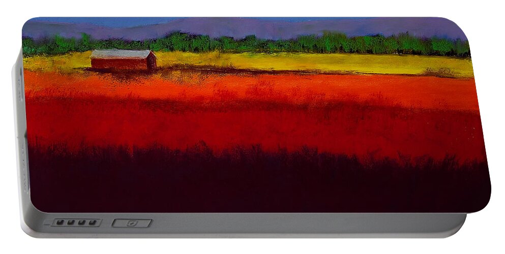 Golden Field Portable Battery Charger featuring the painting Golden Field by David Patterson