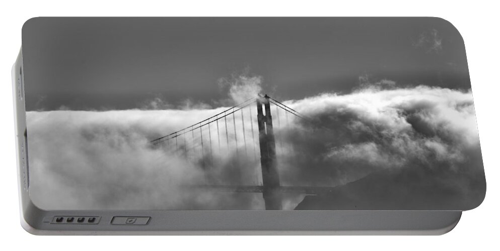 Golden Gate Bridge Portable Battery Charger featuring the photograph Golden Gate Fog by Spencer Hughes