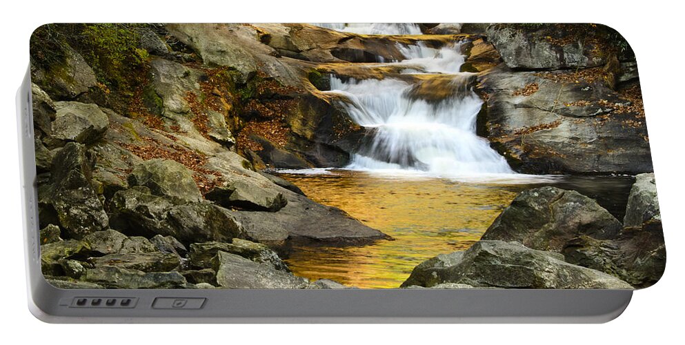 Cashiers Portable Battery Charger featuring the photograph Golden Pond by Penny Lisowski
