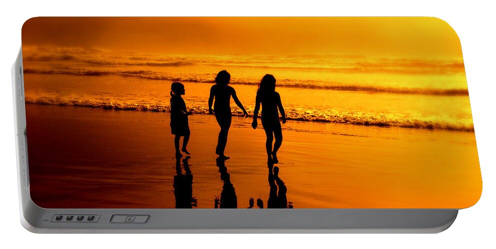 Golden Sands Portable Battery Charger featuring the photograph Golden Sands by Micki Findlay