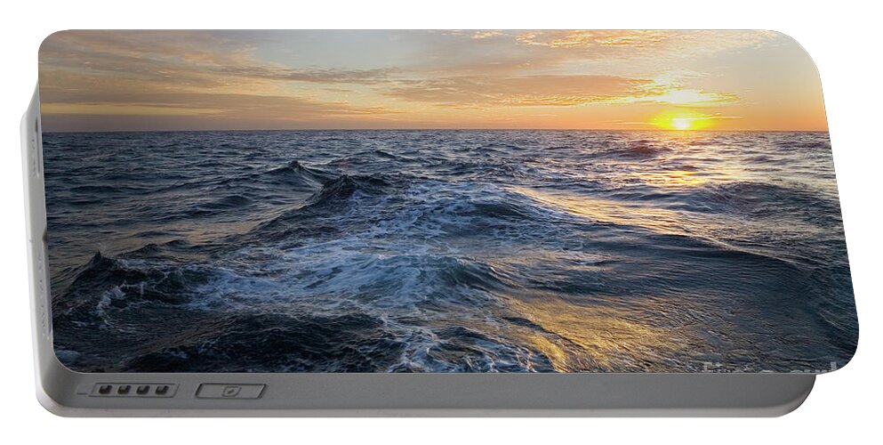 00345380 Portable Battery Charger featuring the photograph Golden Sunrise And Waves by Yva Momatiuk John Eastcott