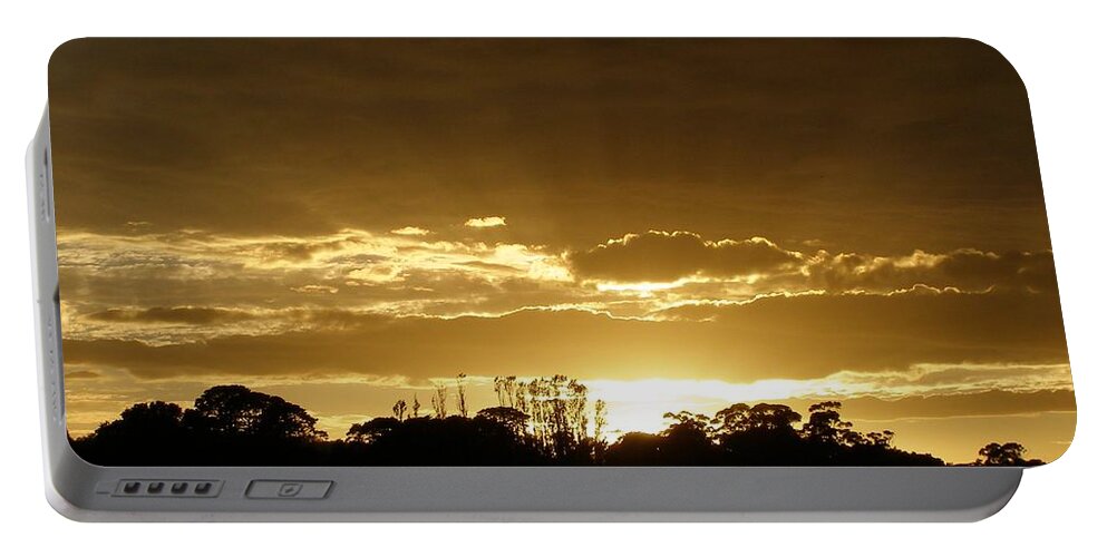 Golden Portable Battery Charger featuring the photograph Golden Sunrise by Bev Conover