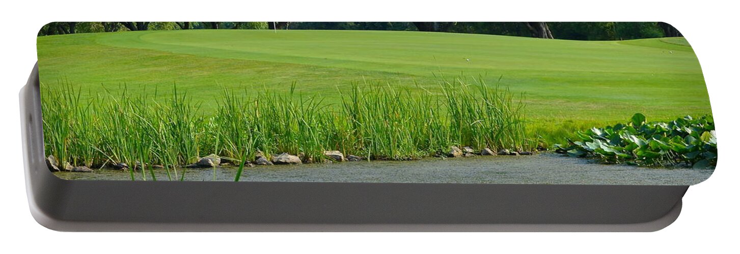 Golf Portable Battery Charger featuring the photograph Golf Course Lay Up by Frozen in Time Fine Art Photography