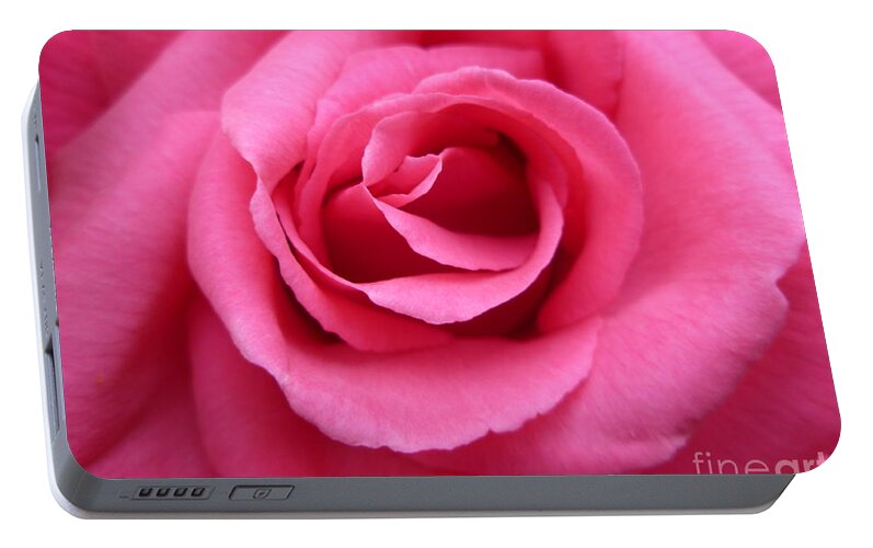 Gorgeous Portable Battery Charger featuring the photograph Gorgeous Pink Rose by Vicki Spindler